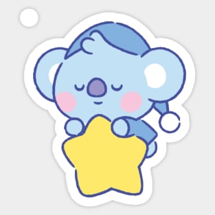 tiny koya sleeping Sticker